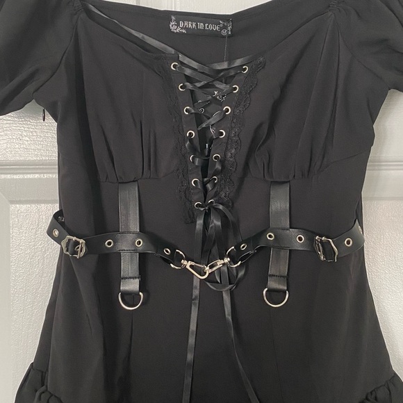 Black Mini Dress Gothic Lolita - Picture 2 of 3